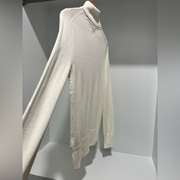 J. Crew Factory Machine-washable merino wool-blend turtleneck small Ivory NWT - Picture 6 of 11